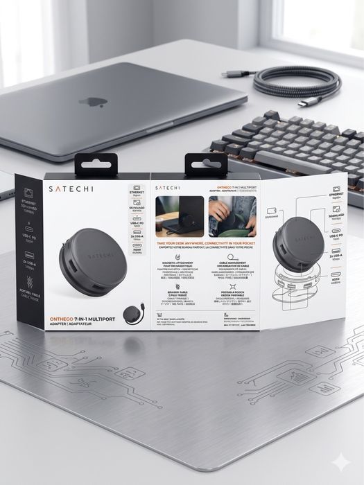Satechi OnTheGo 7-in-1 Multiport Adapter – Idealny towarzysz Twojego laptopa
