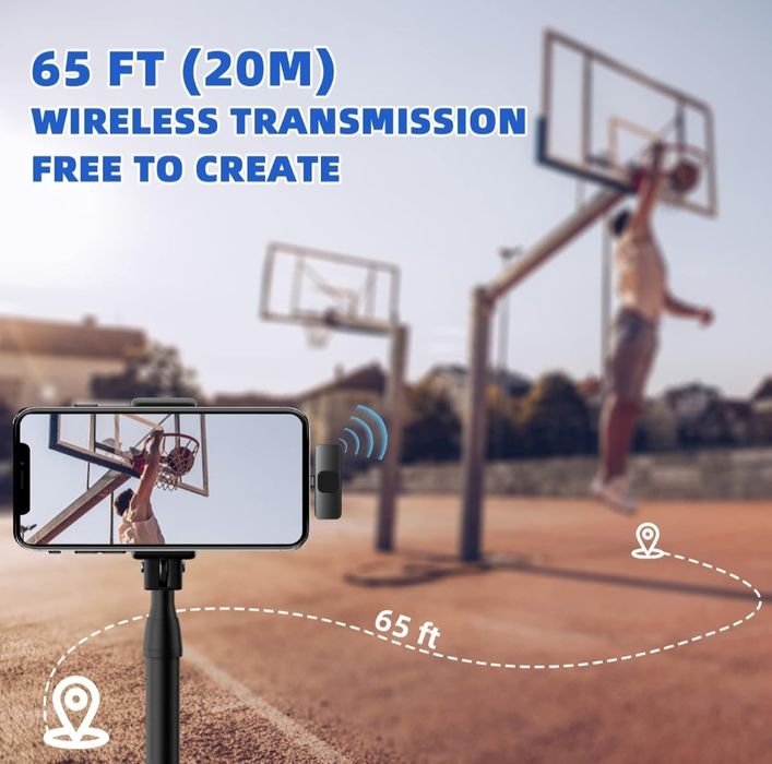 Bezprzewodowy mini mikrofon Lavalier do iPhone'a