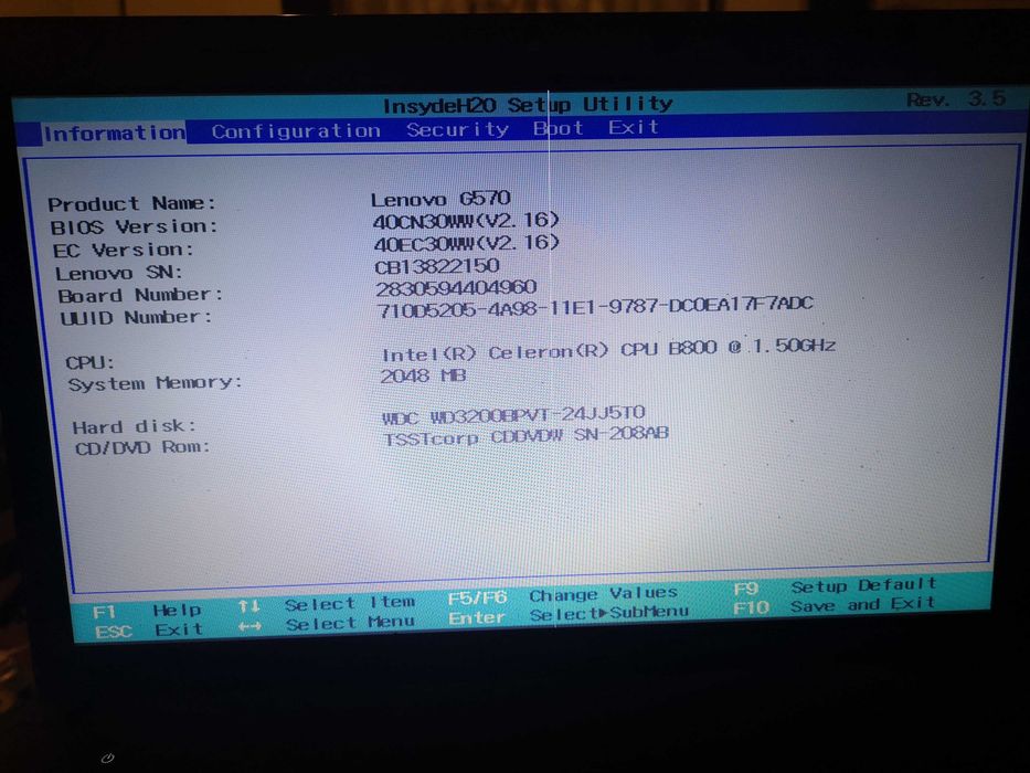 Laptop Lenovo G570 opis