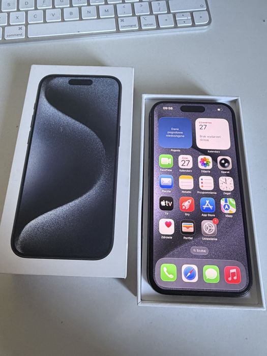 Bateria 95% iPhone 15 Pro 256gb Blue Titanium Idealny