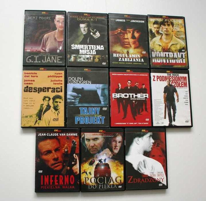 11 filmów zestaw kino akcji The Rock G.I. Jane Lundgren
