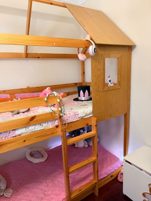 Cama Beliche Pinho como nova