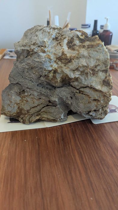 big beautiful rock (copper, silver, granite) to display jewelry or other items