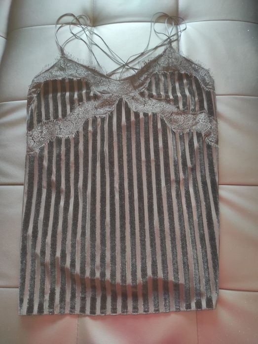 Top Zara veludo tamanho L