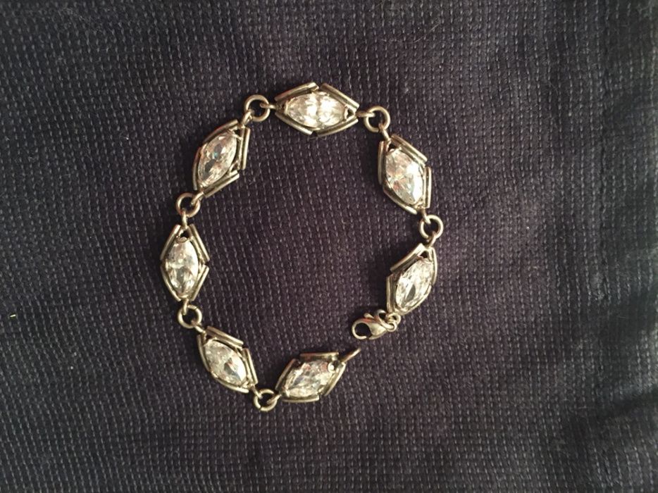 Srebrna bransoletka z cyrkoniami 17cm