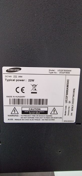 Tv samsung Modelo UE22F5000AW