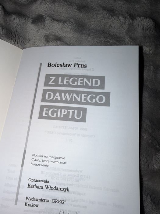 Z Legend Dawnego Egiptu Bolesław Prus