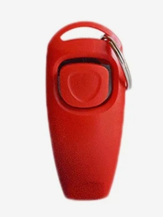 Gwizdek dla psa z klikerem czerwony