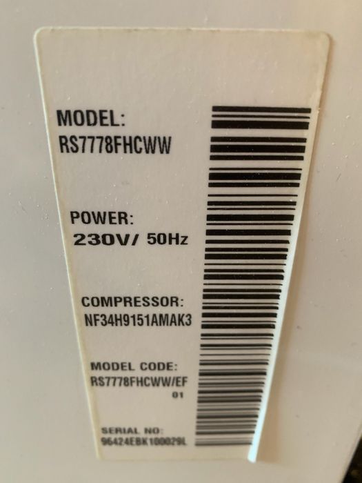 Lodówka Samsung Side by Side RS7778FHCWW
