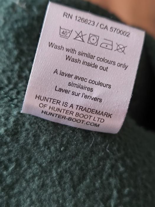 Hunter skarpety 39-42 L do kaloszy zielone polarowe