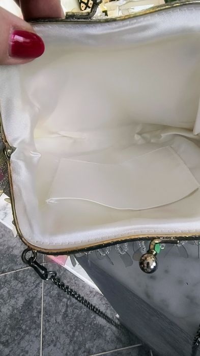 Torebka styl retro, koraliki, wieczorowa