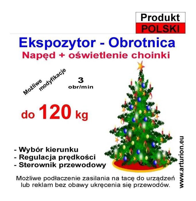 Podest Obrotowy- Ekspozytor- Obrotnica- pod choinkę, rzeźbę, do 120 kg