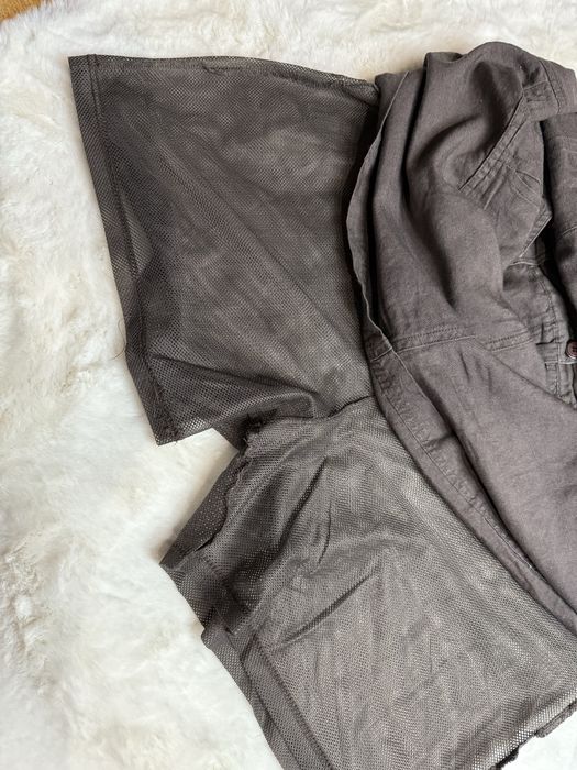 Lniana spódnica krótka spódniczka brązowa