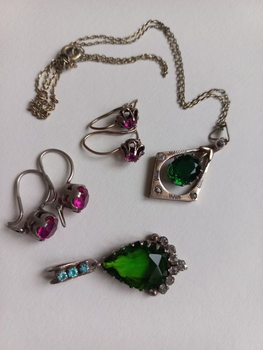 Серьги и кулоны 875проба звезда