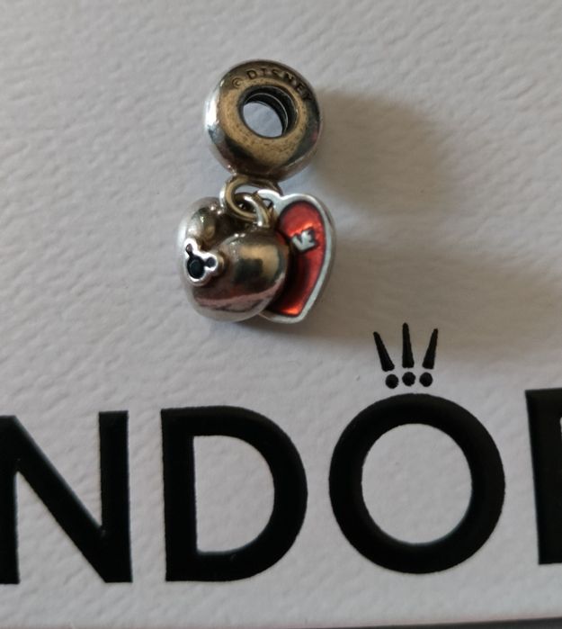 Charms koralik Pandora serce Myszka Miki i Minnie