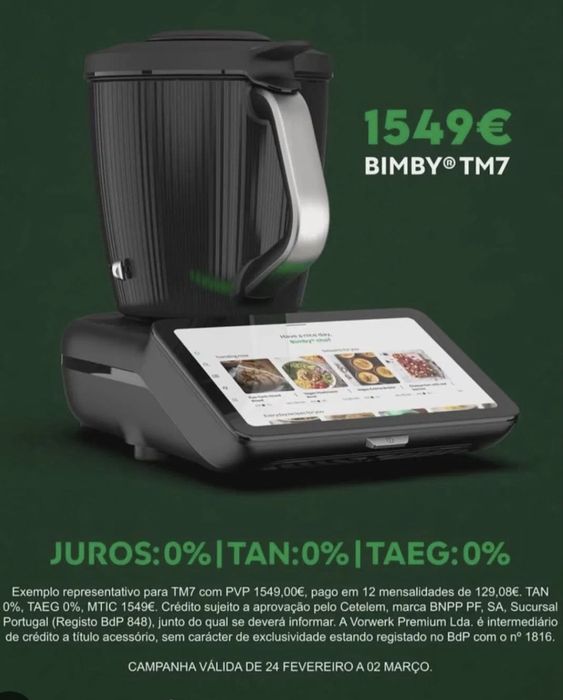 Bimby TM7 Nova zero juros