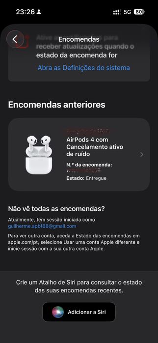 AirPods 4 com Cancelamento ativo de ruído