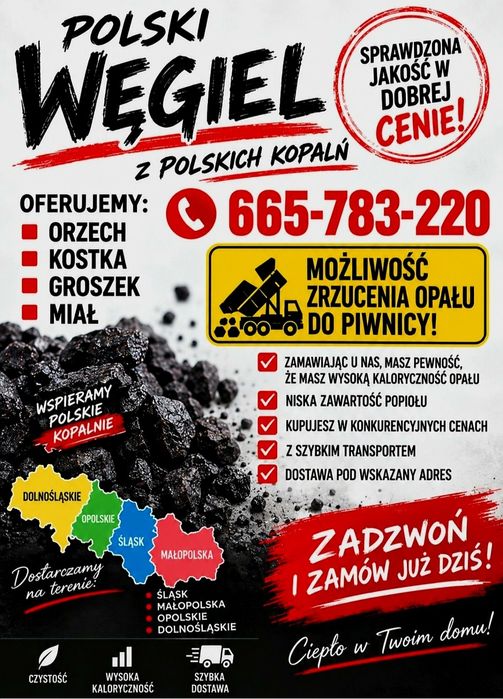 Węgiel   Orzech,Kostka,Groszek,Miał