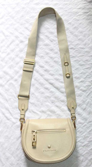 guess torebka skora skorzana naturalna bezowa listonoszka torba luxe