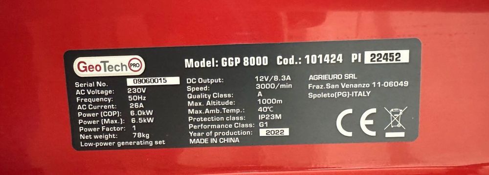 GGP 8000 6,5 kW - Одно- та трифазний генератор (1-1 шт.)