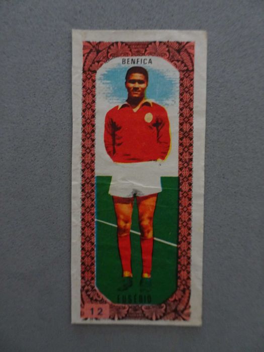 Cromo caramelos Futebol Eusébio Eusebio Caramelos coleção Os Famosos do Futebol Português Confeitaria Alex 1972/73