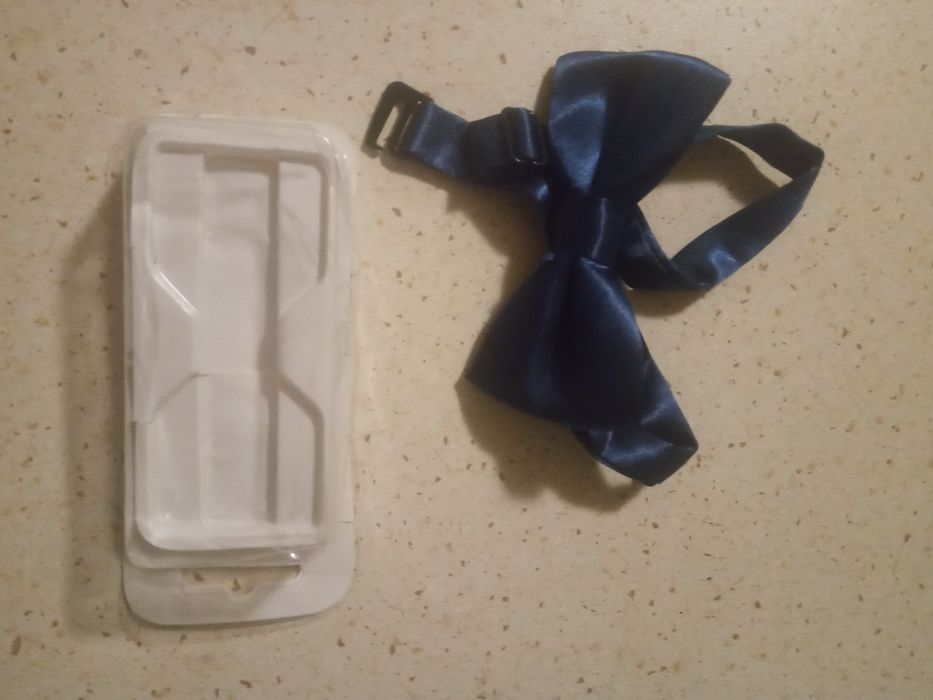 Muszka do koszuli granatowa z regulacją