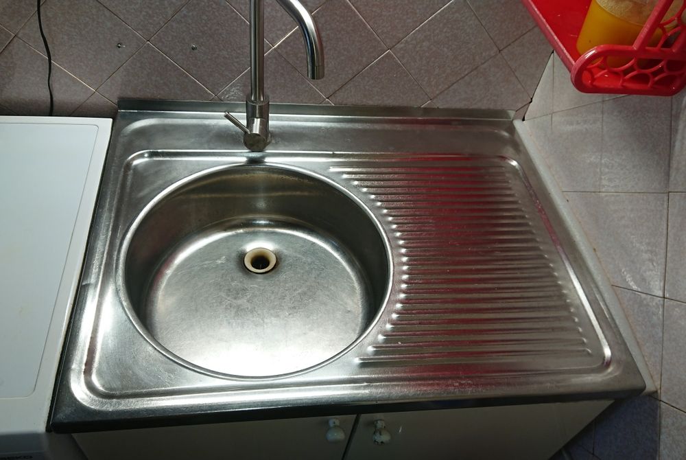 Мойка кухонная.  Нержавейка. СССР.