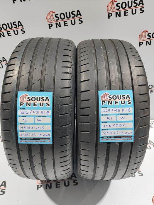 2 pneus semi novos 225-45R18 Hankook - Oferta dos Portes