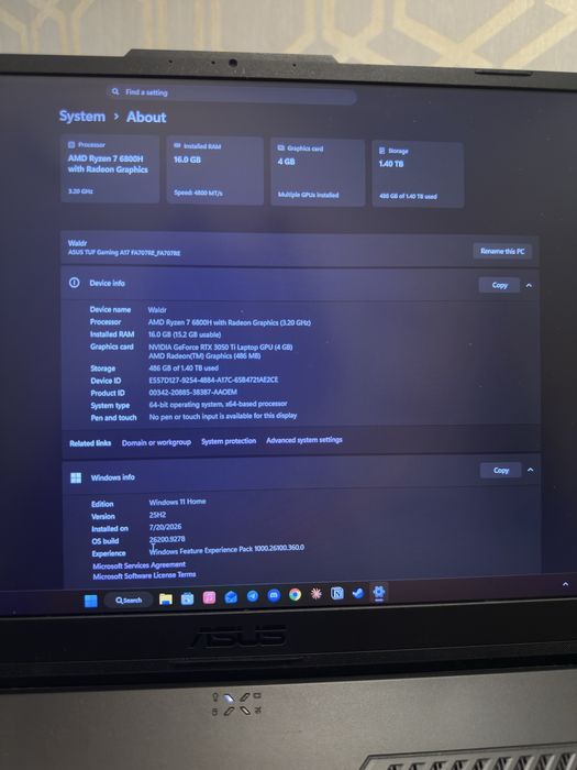 Asus Tuf Gaming A17