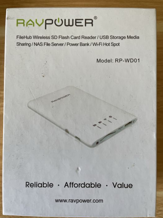 RAVPower FileHub RP-WD01  - leitor sd, powerbank, router ….