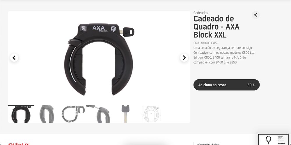 bicicleta elétrica BEEQ . valor original do conjunto 1490€