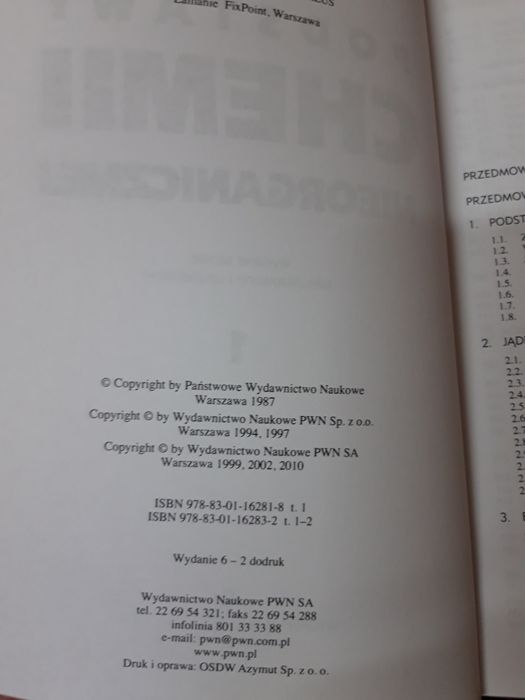 Podstawy chemii nieorganicznej 1" A.Bielański"