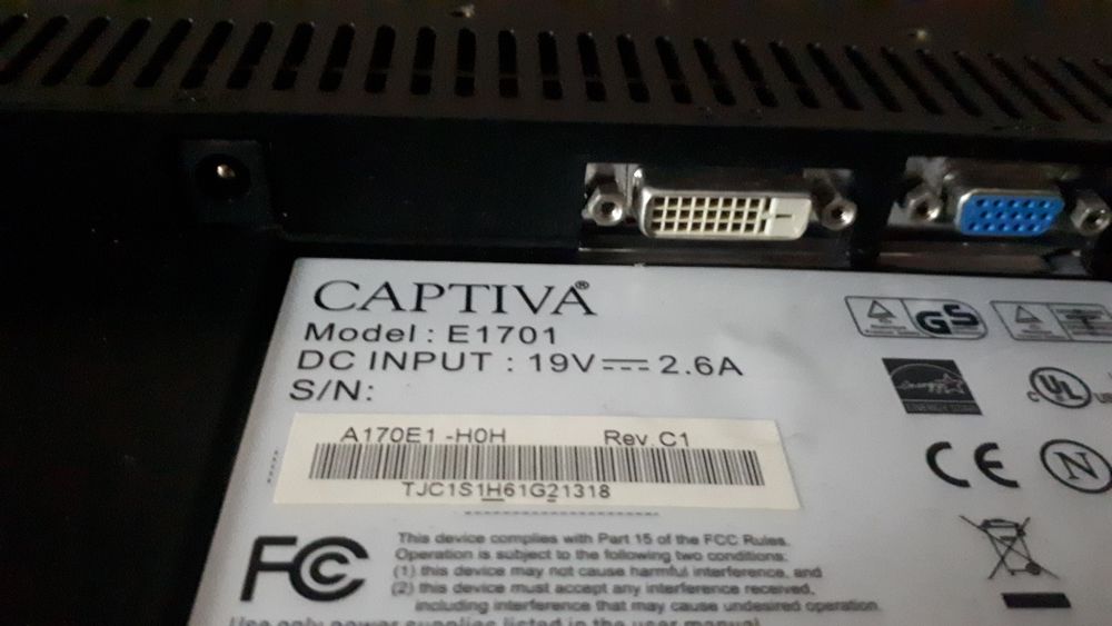 Monitor captiva com som 17"