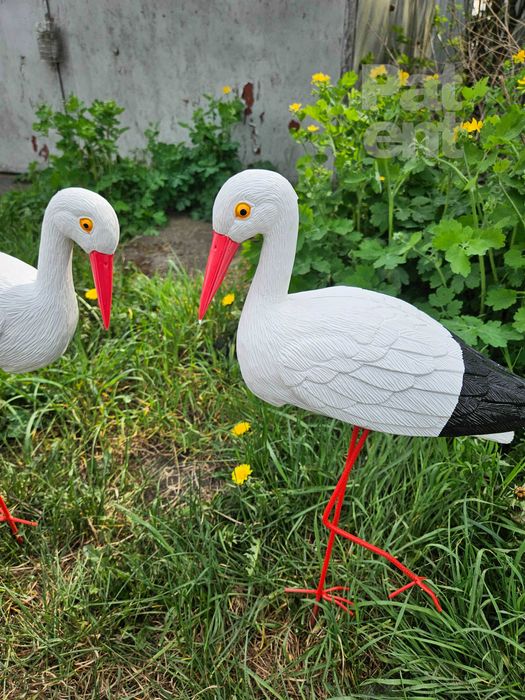 Figurki bocian bociek do ogrodu dekoracja działka ozdoba 2 szt.