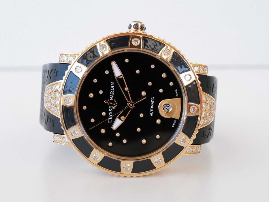 Ulysse Nardin Lady Diver Starry Night 18K Rose Gold Black Dial