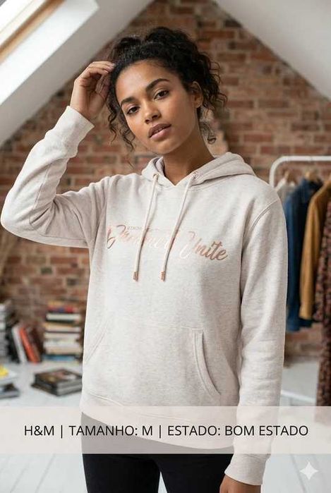 Hoodie Rosa Claro H&M – Tamanho M