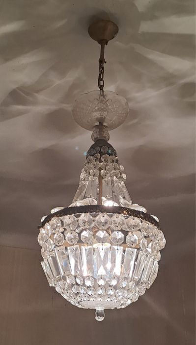 Candeeiro de tecto c/ cristais