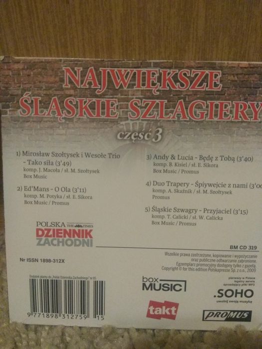 3 i 4 Śląskie Szlagiery CD