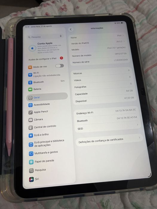Ipad 10 Geração 2022 64gb
