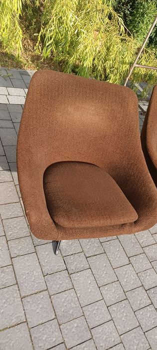 Fotele Obrotowe PRL Bauhaus DDR  PRL Obrotowe Muszelka 4 sztuki