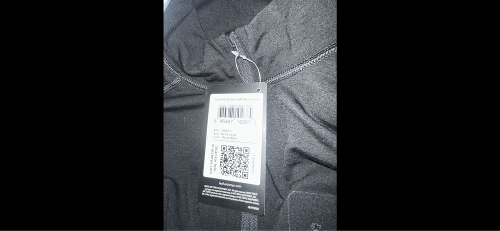 Arcteryx LEAF . Koszulka Cold WX Zip Neck AR. XL. Nowy. Black.