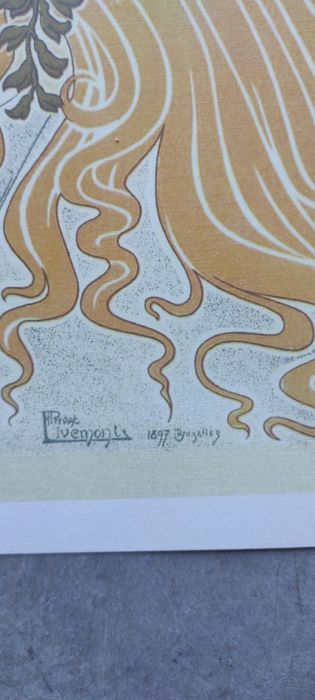 Piękny plakat Secesja Wystawa Sztuki