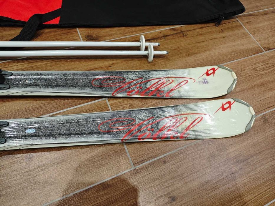 Narty Volkl 153cm + wiązania + kijki