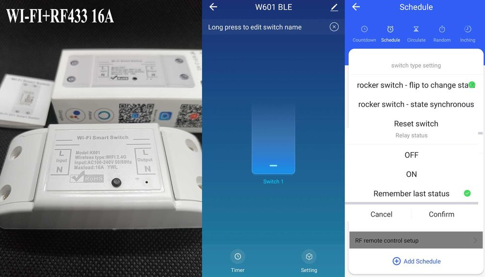 Розумне реле WI-FI / Zigbee / RF433