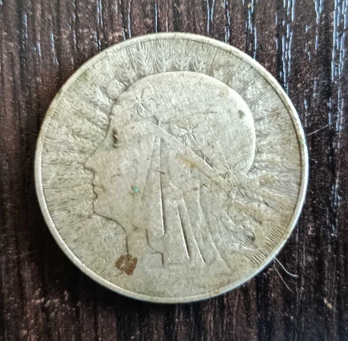 Srebrna moneta 10 złotych 1933 r. Polonia (Głowa Kobiety) – Oryginał II RP, Ag 750