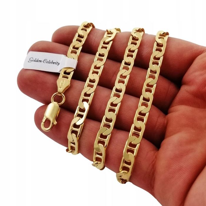 Solidny Złoty Łańcuszek Męski Gucci Srebro Pr. 925 Prezent + Gratisy 7