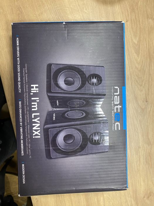 Natec Lynx speakers 2.0 głośniki zestaw czarne