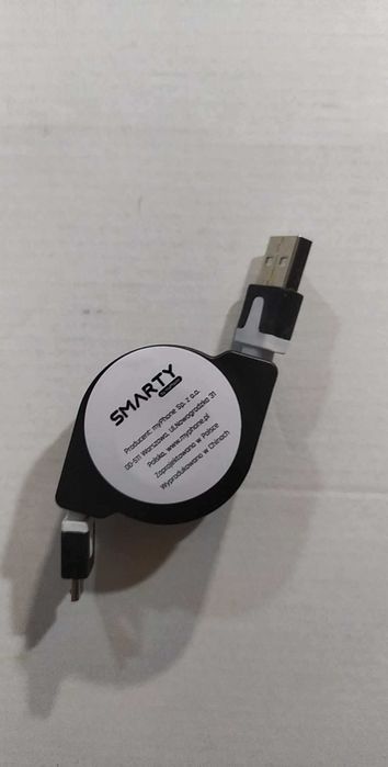 Kabel USB - Micro USB Regulowany Rozciągany max 95 cm czarny