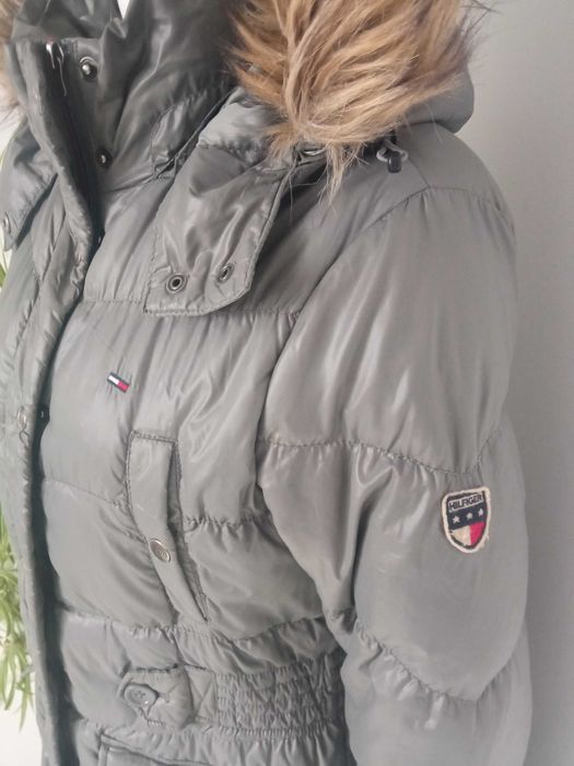 Tommy Hilfiger Denim oryginalna damska długa kurtka puchowa r S/M