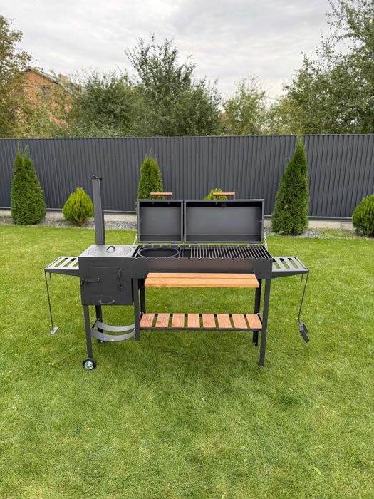 ПІДСИЛЕНИЙ!!! Мангал барбекю GOR-2 (5мм) з пічкою, большой мангал